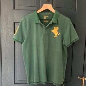 Giordano Green Polo Shirt with Gold Logo